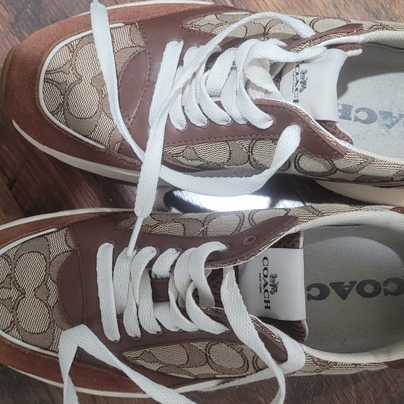 Coach Shoes - Coach Brown and Tan Sneakers